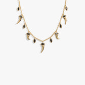 Awe Inspired Necklaces 14K Gold Vermeil / Black Spinel Saber-Tooth Layering Necklace