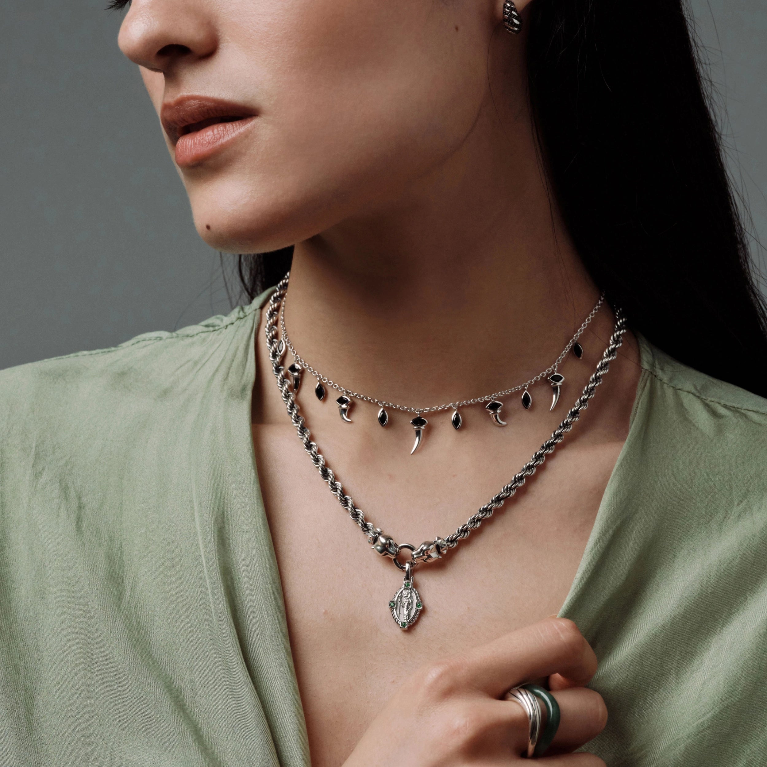 Awe Inspired Necklaces Saber-Tooth Layering Necklace