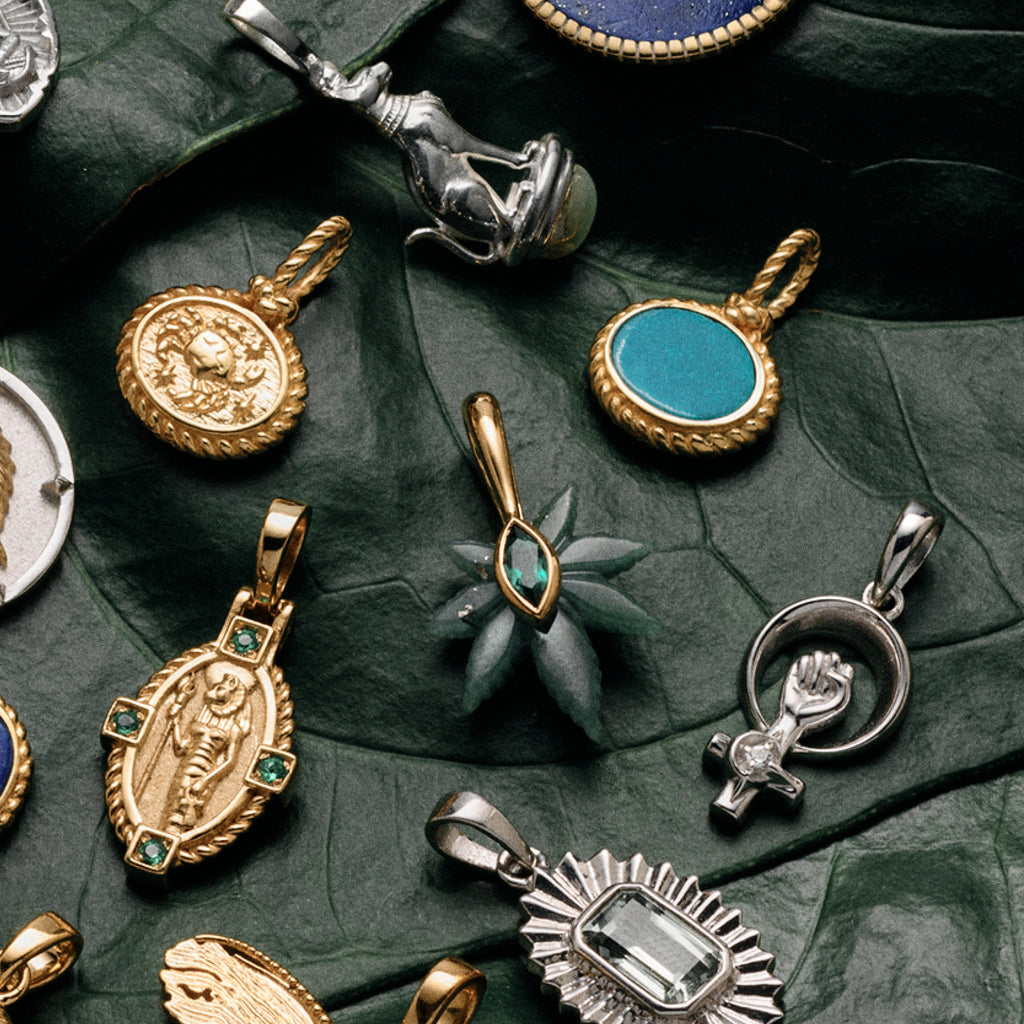 Awe Inspired Pendants Jade & Emerald Plant Wisdom Pendant