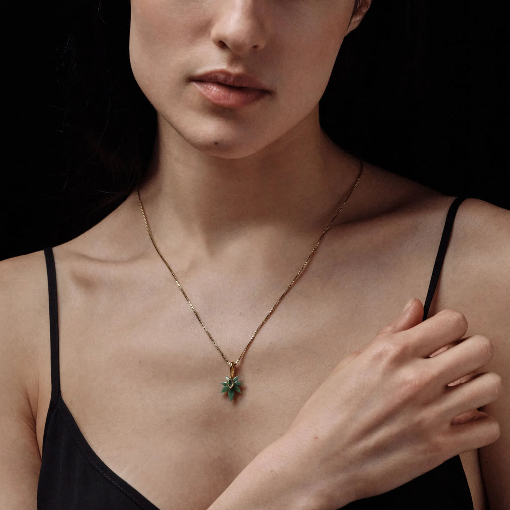 Awe Inspired Necklaces Jade & Emerald Plant Wisdom Necklace