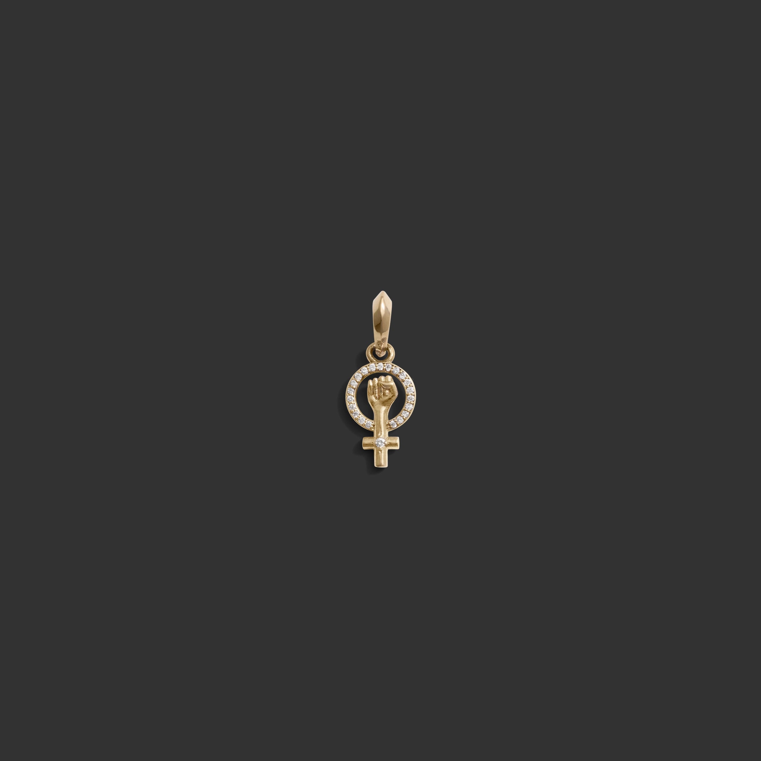 Awe Inspired Pendants 14K Yellow Gold 14K Women Power Pendant