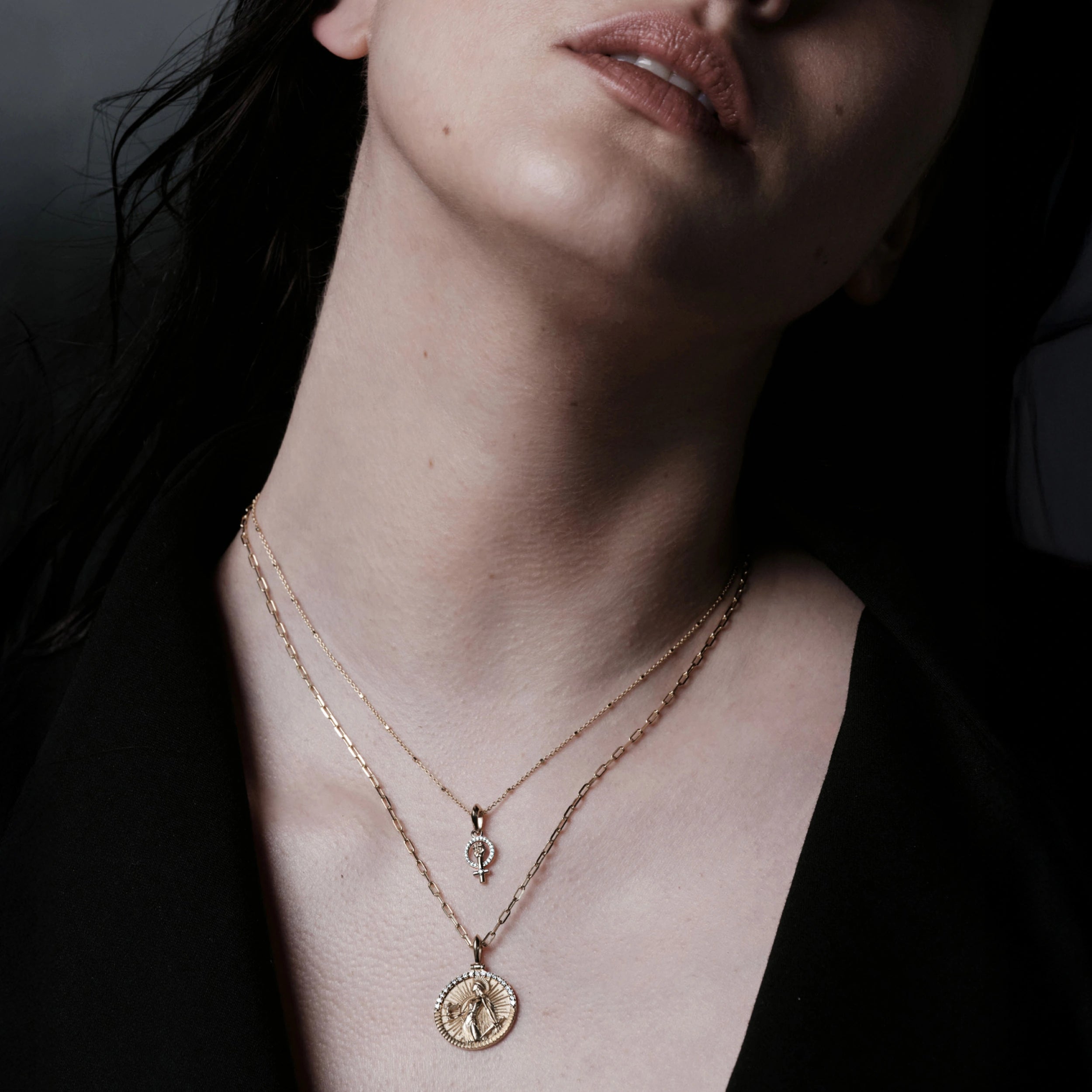 Awe Inspired Pendants 14K Women Power Pendant