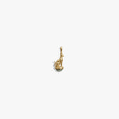 Awe Inspired Pendants 14K Gold Vermeil / Green Cats Eye Sacred Cat Cabochon Pendant