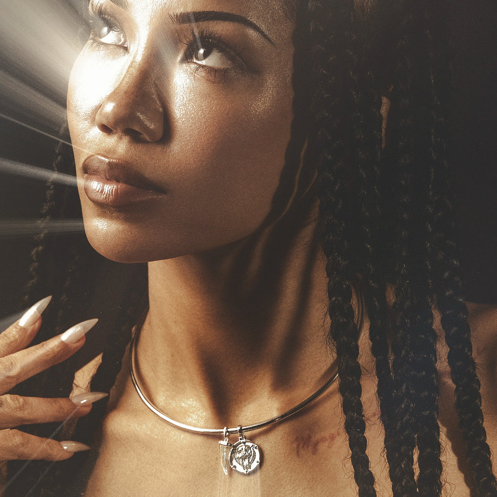 Awe Inspired Pendants 14K Gold Vermeil / 925 Sterling Silver Sapphire Saber-Toothed Cat Pendant