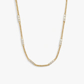 Awe Inspired Necklaces 14K Gold Vermeil Sapphire Baguette Collar Necklace