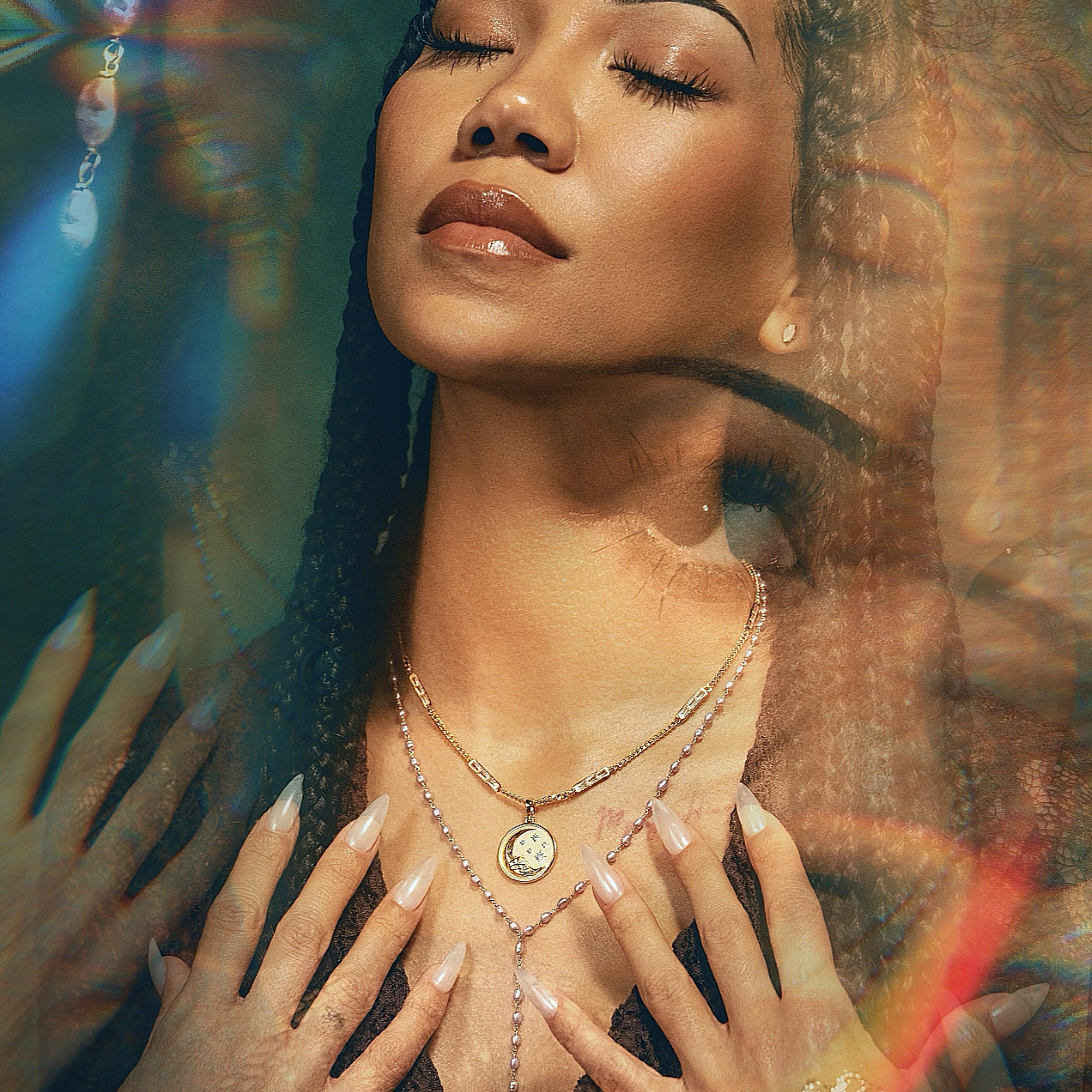 Awe Inspired Necklaces Sapphire Baguette Necklace