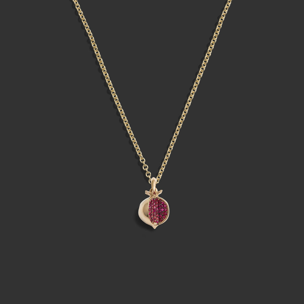 Awe Inspired Necklaces 14K Yellow Gold / 18" Pomegrante Gold Necklace