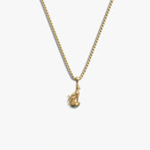 Awe Inspired Necklaces 14K Gold Vermeil / Green Cats Eye / 16''-18'' Sacred Cat Cabochon Necklace