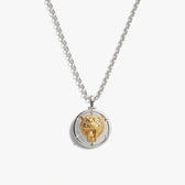 Awe Inspired Necklaces 925 Sterling Silver / 16''-18'' Sapphire Saber-Toothed Cat Necklace