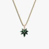 Awe Inspired Necklaces 14K Gold Vermeil / 16''-18'' Jade & Emerald Plant Wisdom Necklace