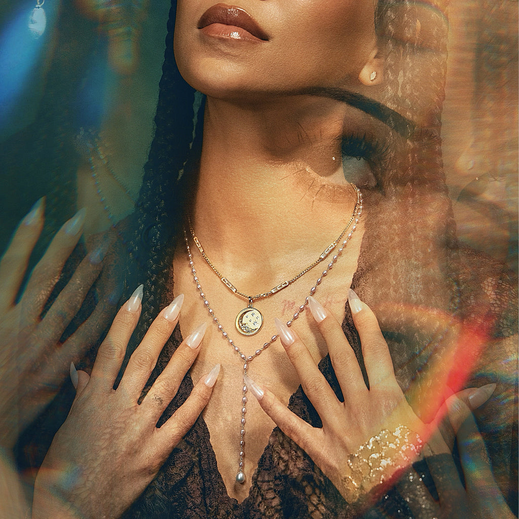 Awe Inspired Necklaces Aquamarine ALLEL Baguette Necklace