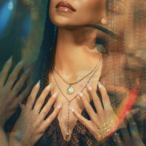 Awe Inspired Necklaces Aquamarine ALLEL Baguette Necklace