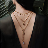 Awe Inspired Necklaces Carved Gemstone Saber-Tooth Lariat