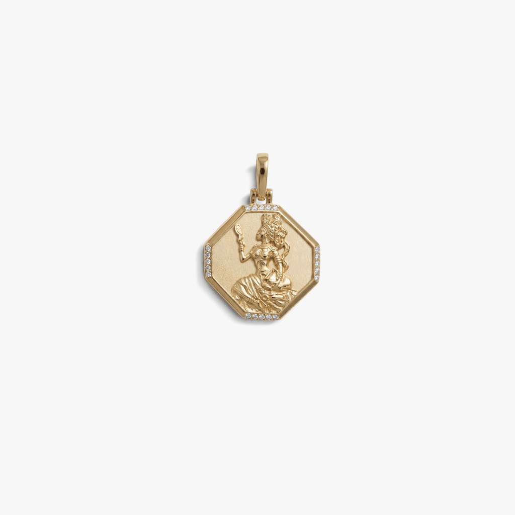 Awe Inspired Pendants 14K Gold Vermeil Oshun Goddess Pendant