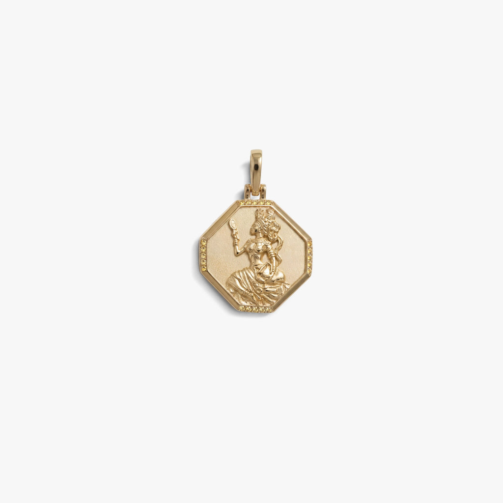 Awe Inspired Pendants 14K Gold Vermeil Oshun Goddess Pendant