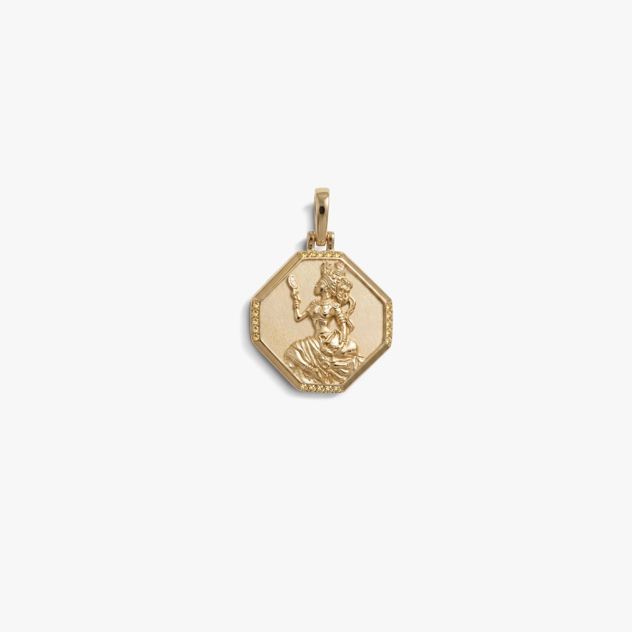 Awe Inspired Pendants 14K Gold Vermeil Oshun Goddess Pendant