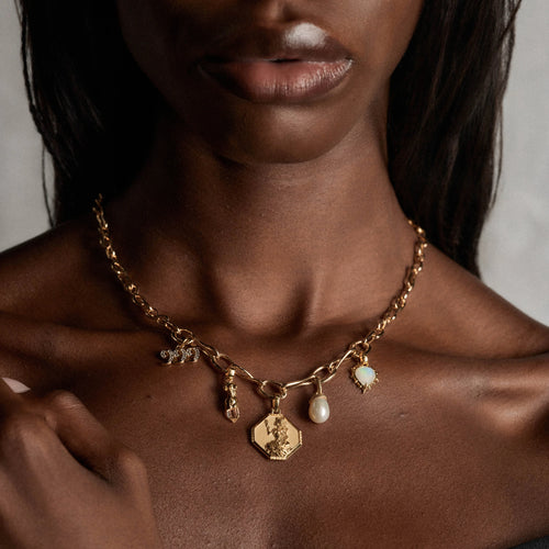 Awe Inspired Necklaces Organic Link 5-Charm Collector Necklace