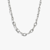 Awe Inspired Necklaces 925 Sterling Silver Organic Link 5-Charm Collector Necklace
