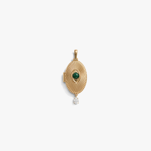 Awe Inspired Pendants 14K Gold Vermeil Lover's Eye Locket