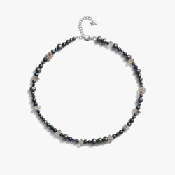 Awe Inspired  Necklaces Pearl & Raw Crystal Necklace