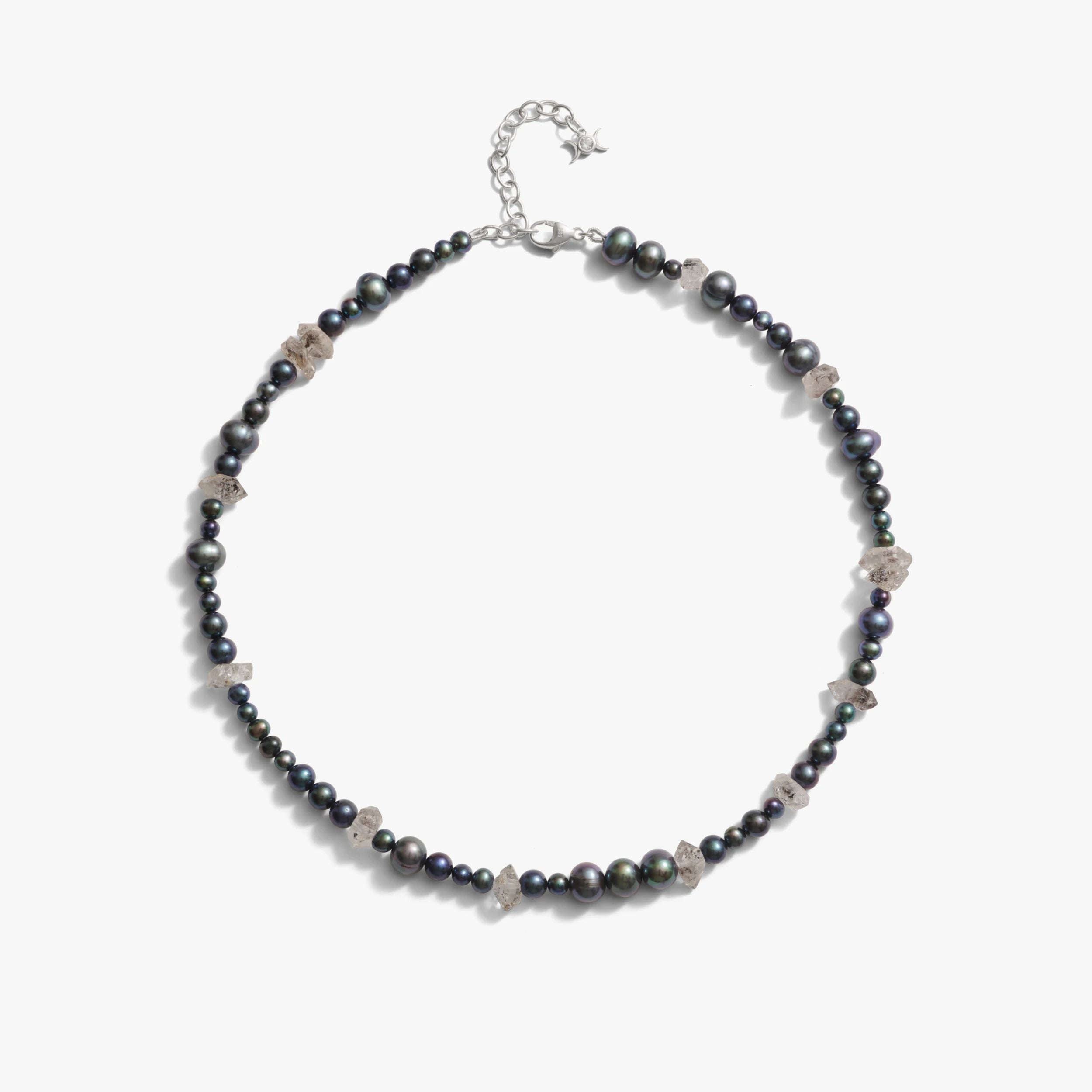 Awe Inspired  Necklaces Pearl & Raw Crystal Necklace