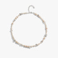 Awe Inspired Necklaces 925 Sterling Silver / Freshwater Pearl White Pearl & Raw Crystal Necklace