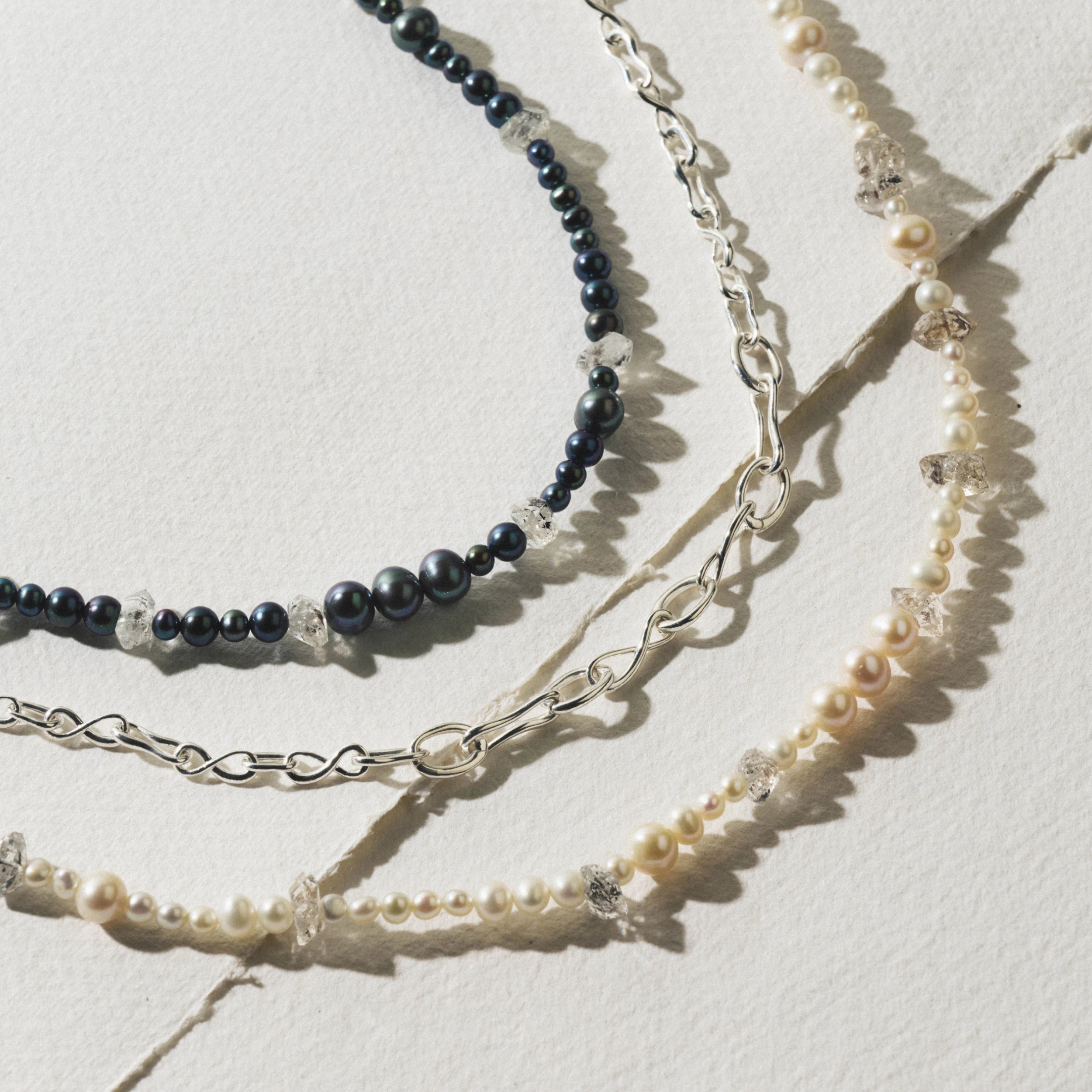 Awe Inspired Necklaces Pearl & Raw Crystal Necklace