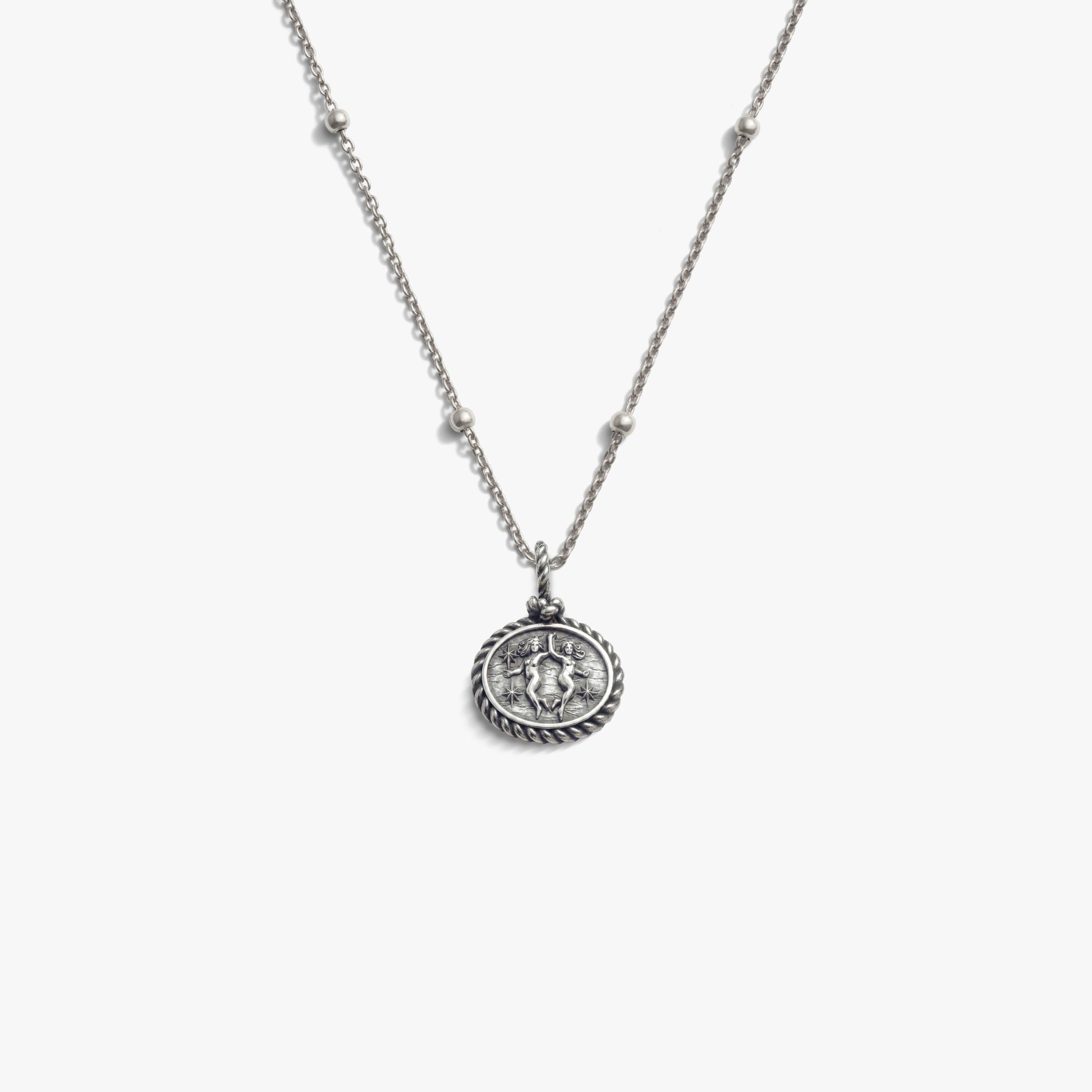 Awe Inspired Necklaces 925 Sterling Silver / Gemini / 16'' - 18'' Zodiac REDO Necklace