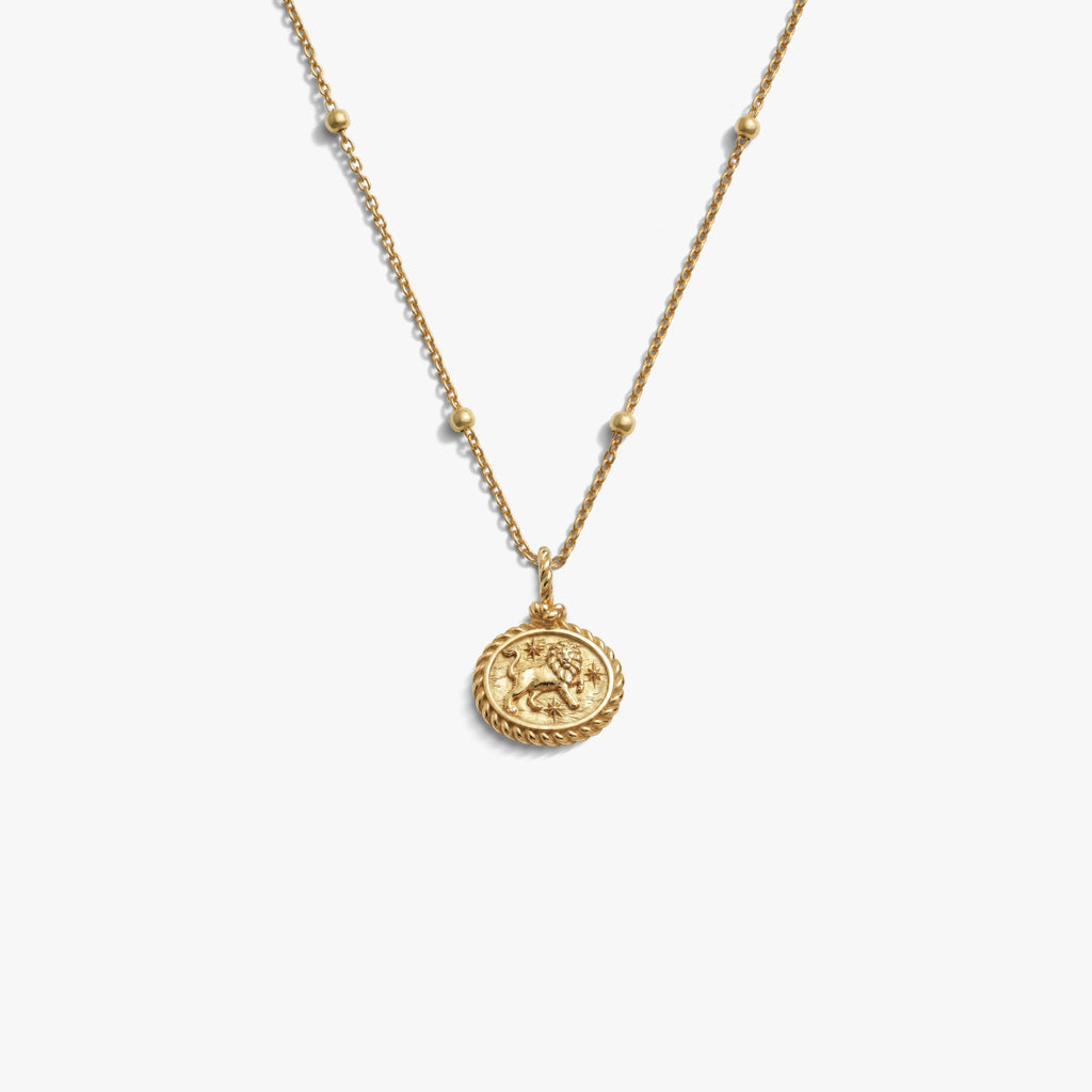 Awe Inspired Necklaces 14K Gold Vermeil / Leo / 16'' - 18'' Zodiac REDO Necklace