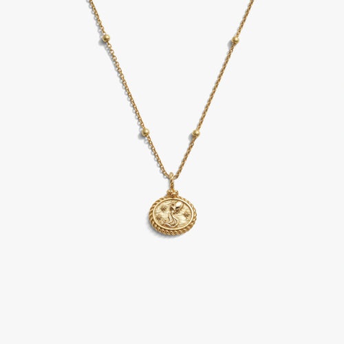 Awe Inspired Necklaces 14K Gold Vermeil / Aquarius / 16'' - 18'' Zodiac REDO Necklace