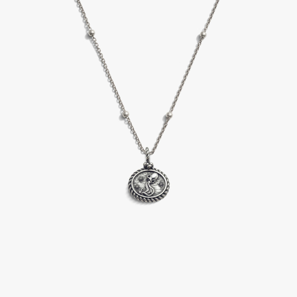 Awe Inspired Necklaces 925 Sterling Silver / Aquarius / 16'' - 18'' Zodiac REDO Necklace