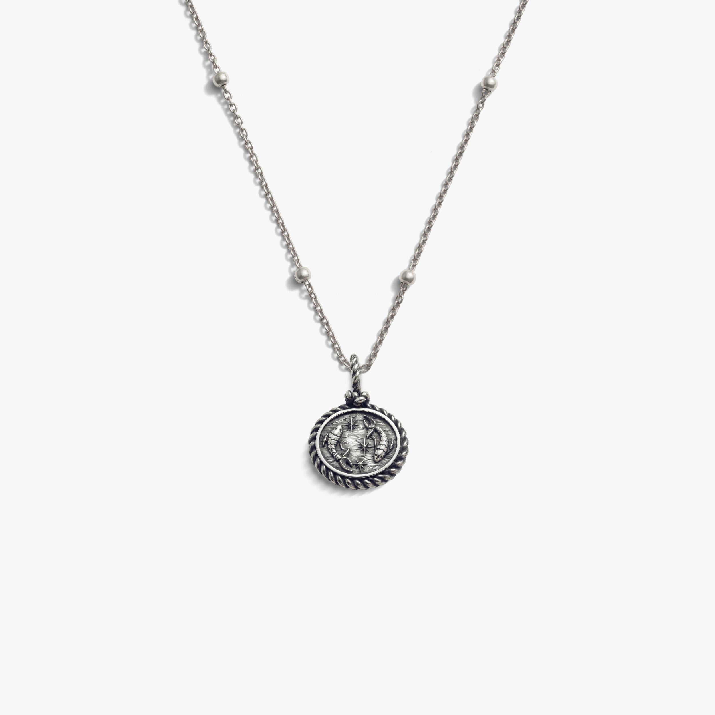 Awe Inspired Necklaces 925 Sterling Silver / Pisces / 16'' - 18'' Zodiac REDO Necklace