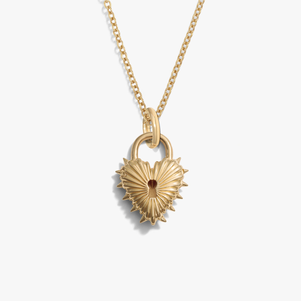 Awe Inspired Necklaces 14K Gold Vermeil / 16'' - 18'' Special Offer Spiked Heart Locket Necklace