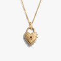 Awe Inspired Necklaces 14K Gold Vermeil / 16'' - 18'' Special Offer Spiked Heart Locket Necklace