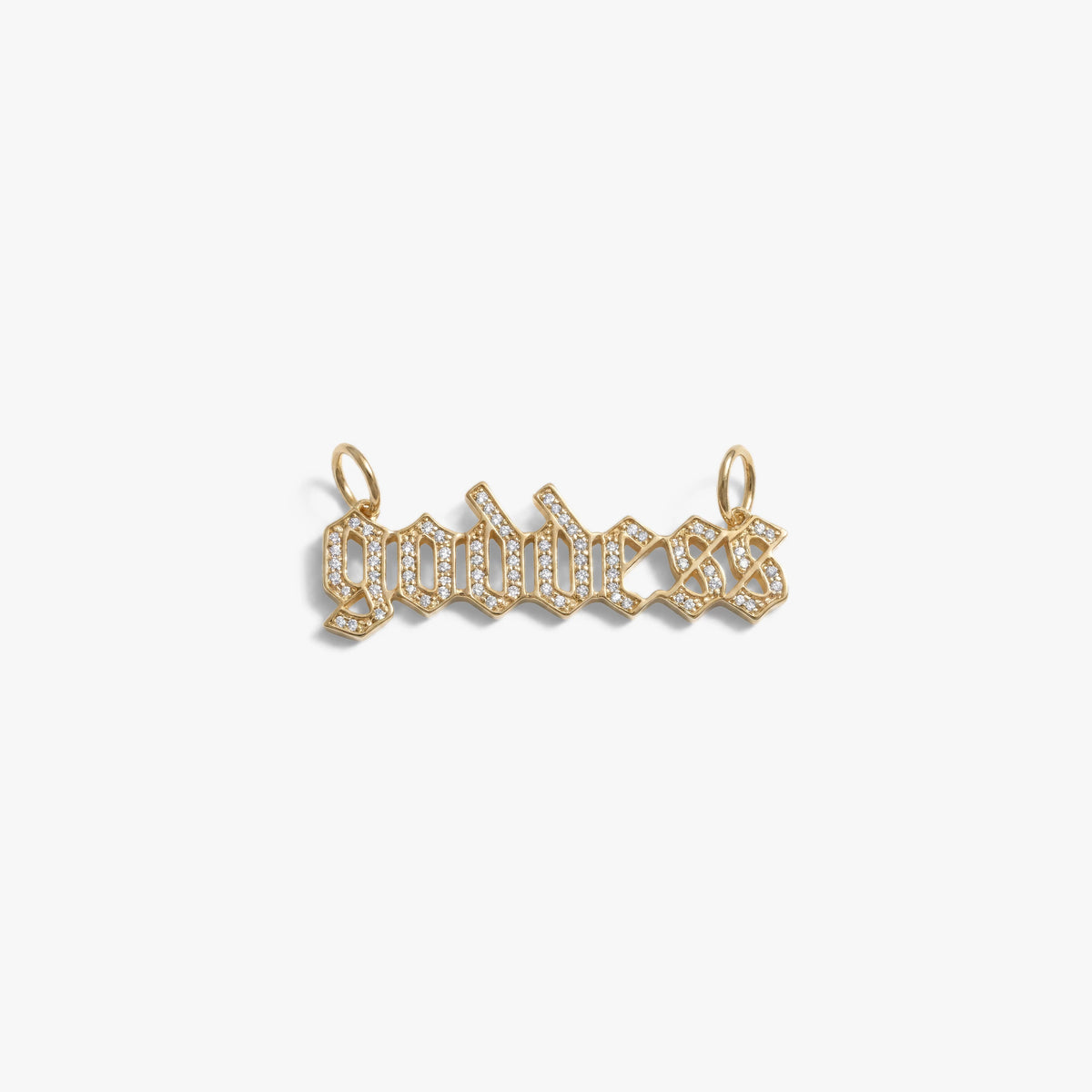 Awe Inspired Pendants 14K Gold Vermeil Gothic Goddess Nameplate