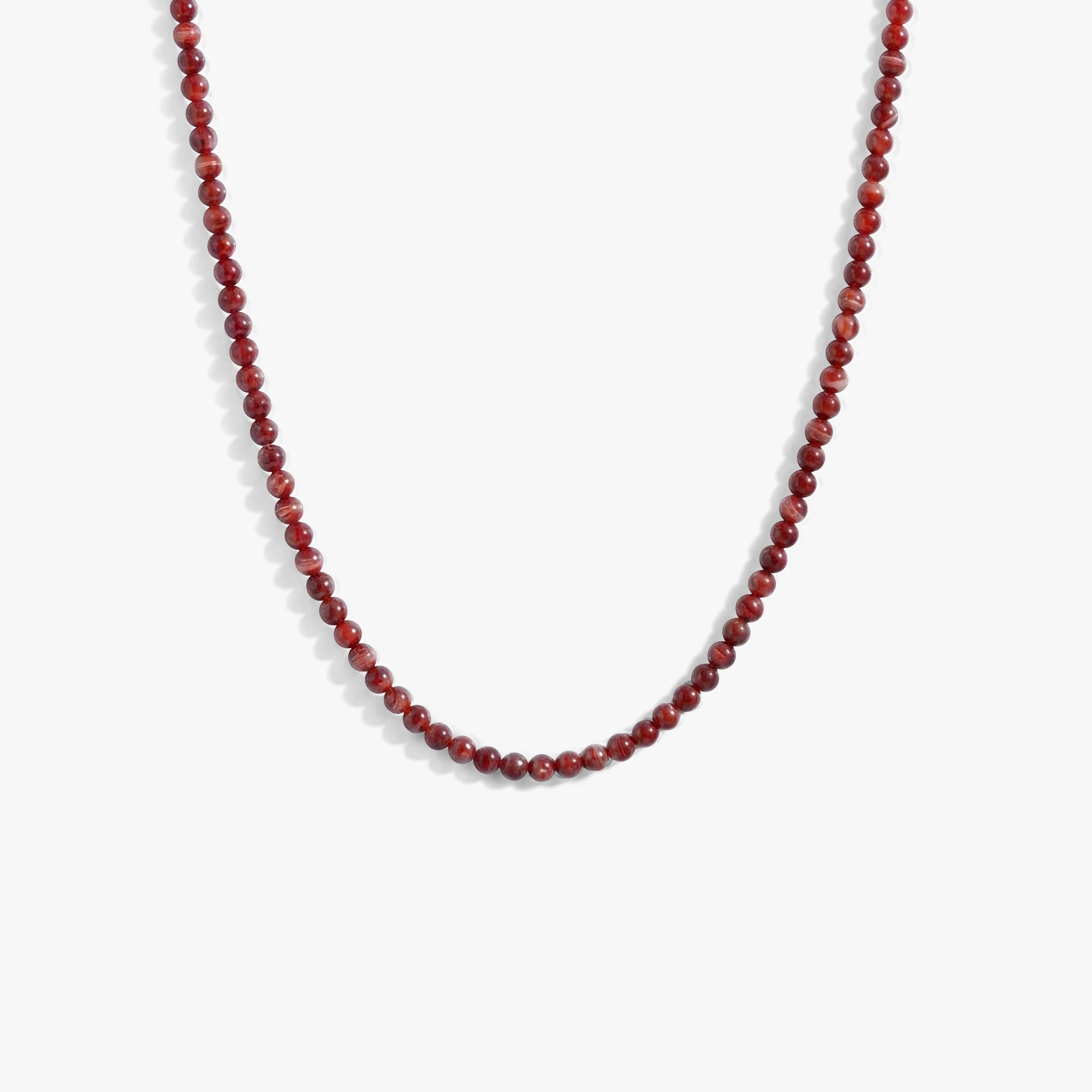 Awe Inspired Necklaces 925 Sterling Silver / Red Onyx Aura Gemstone Layering Necklace