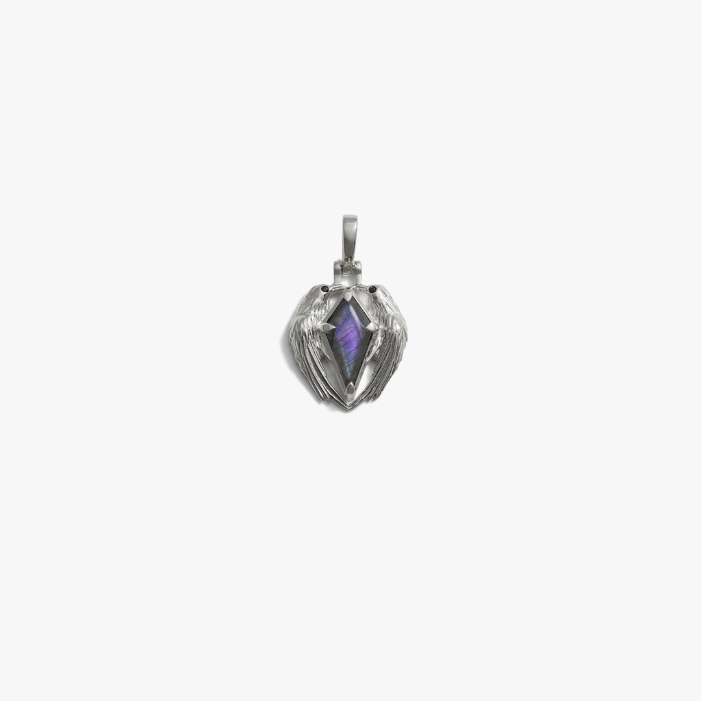 Awe Inspired Pendants 925 Sterling Silver PM: SE Raven Prism Amulet