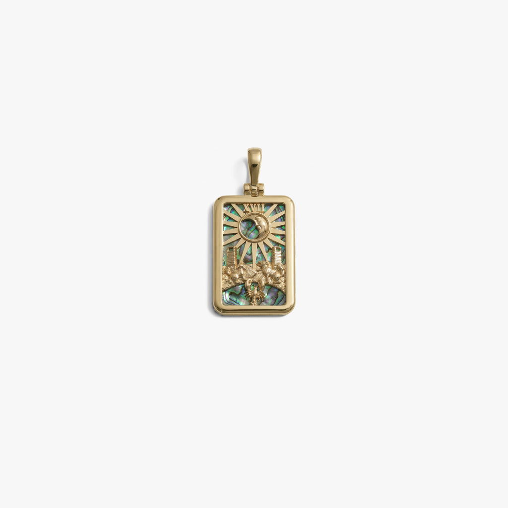 Awe Inspired Pendants 14K Gold Vermeil / The Moon Tarot Tarot Pendant