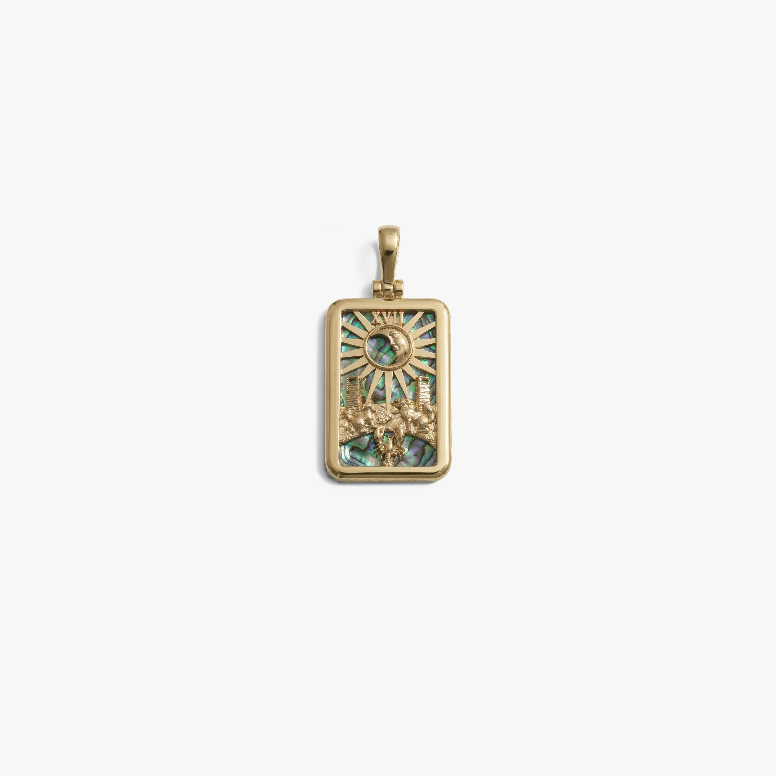 Awe Inspired Pendants 14K Gold Vermeil / The Moon Tarot Tarot Pendant