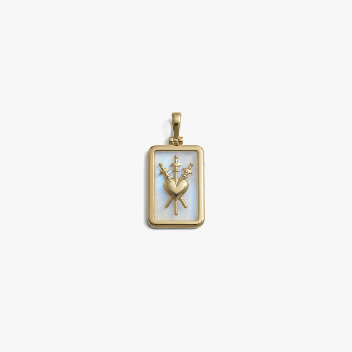 Awe Inspired Pendants 14K Gold Vermeil / Three of Swords Tarot Tarot Pendant