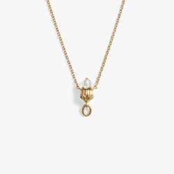 Awe Inspired Necklaces 14K Gold Vermeil Belladonna Crystal Collector Necklace