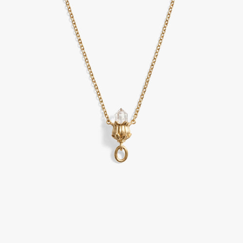 Awe Inspired Necklaces 14K Gold Vermeil Belladonna Crystal Collector Necklace
