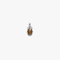 Awe Inspired Pendants 925 Sterling Silver / Tiger's Eye Carved Gemstone Deathwatch Beetle Pendant