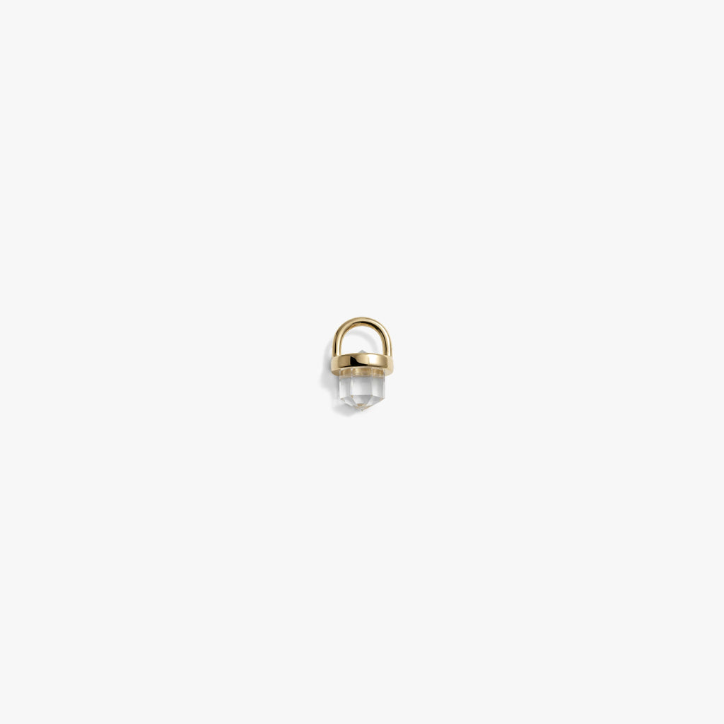 Awe Inspired Pendants 14K Gold Vermeil Crystal Point Micro Charm