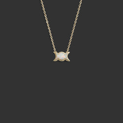 Awe Inspired  Necklaces Opal Triple Moon Motif Necklace