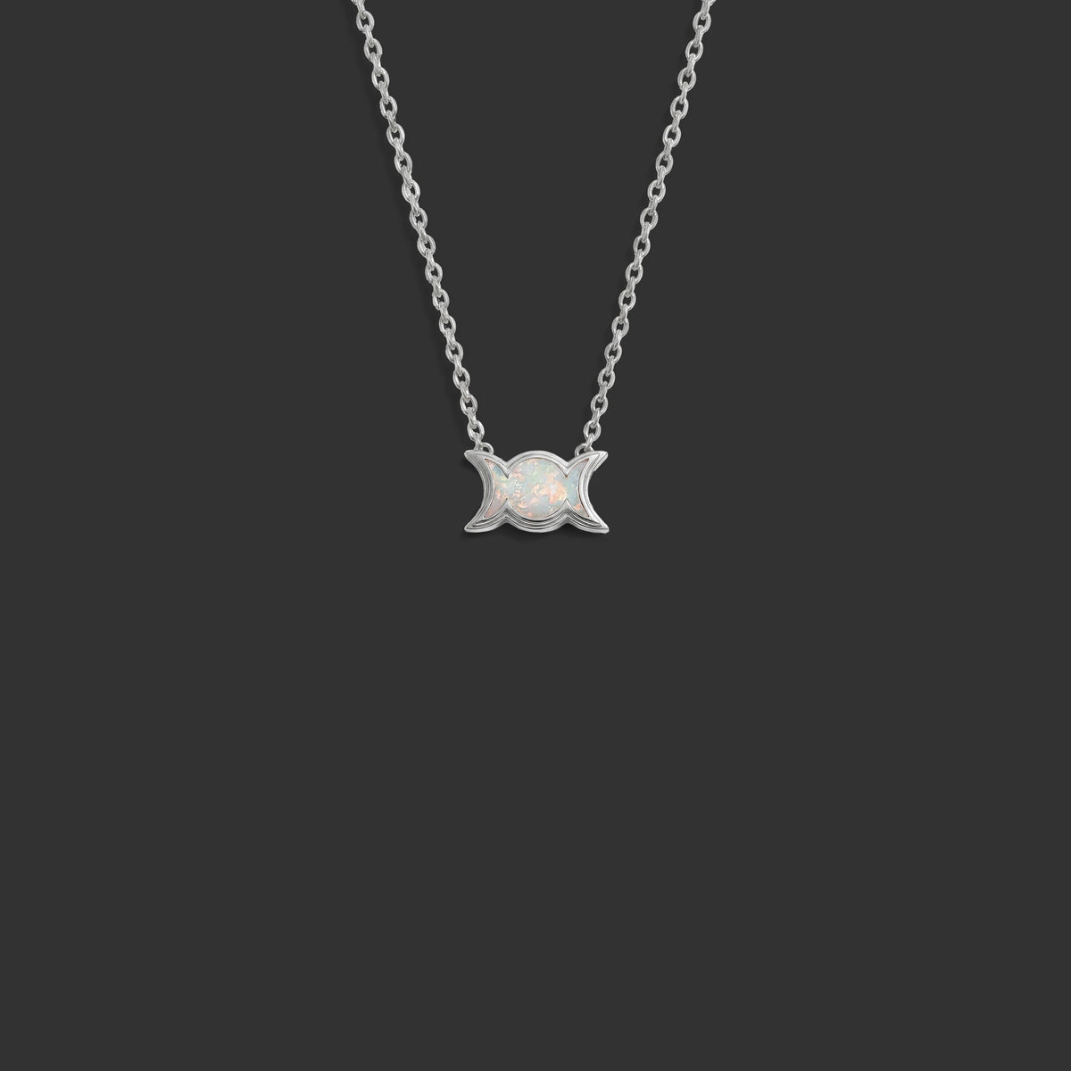 Opal Triple Moon Motif Necklace – Awe Inspired