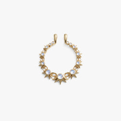 Awe Inspired Pendants 14K Gold Vermeil Triple Moon Halo