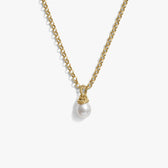 Awe Inspired Necklaces 14K Gold Vermeil / 16'' - 18'' Adorned Pearl Necklace