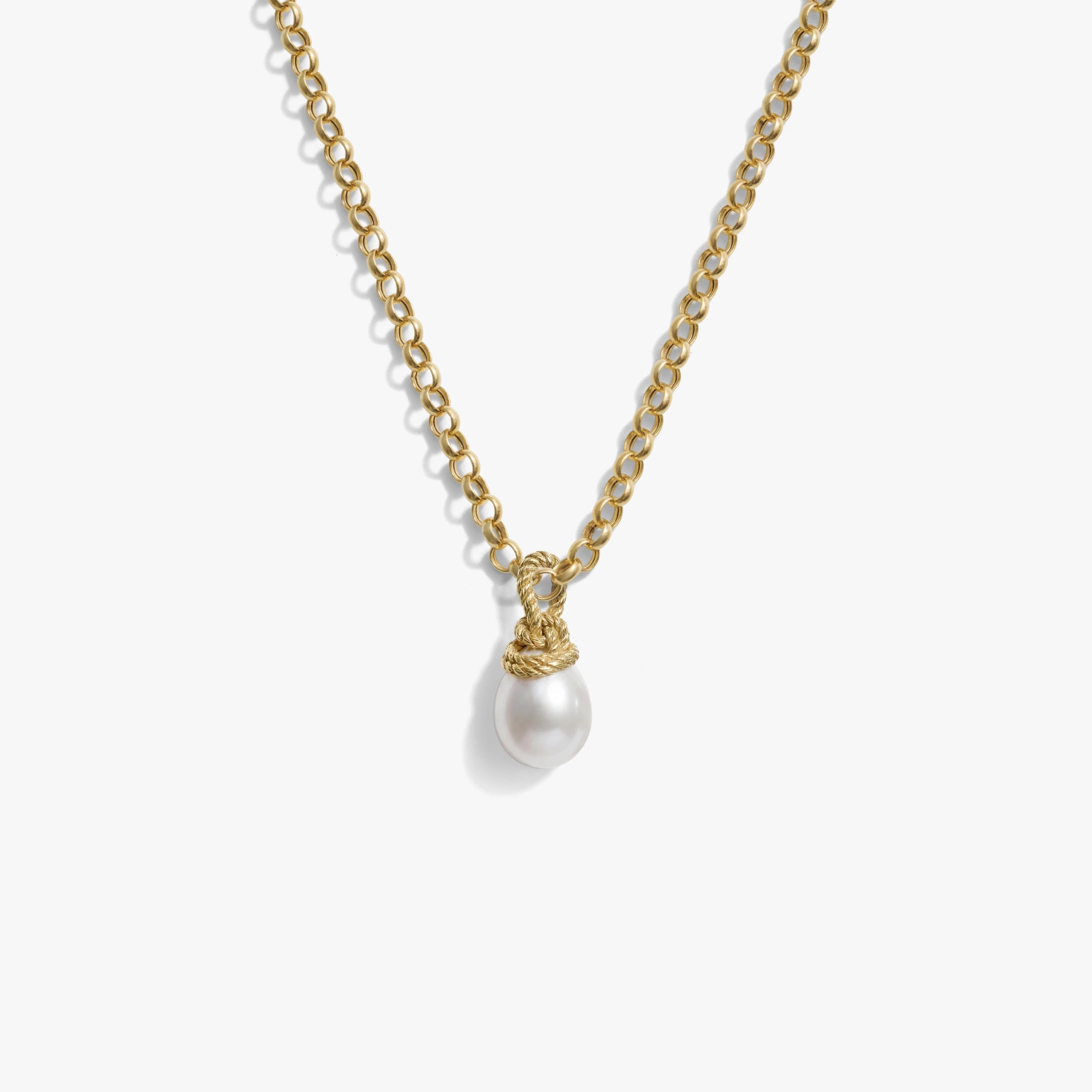 Awe Inspired Necklaces 14K Gold Vermeil / 16'' - 18'' Adorned Pearl Necklace