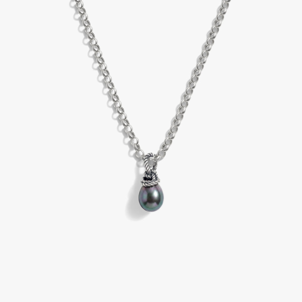 Awe Inspired Necklaces 925 Sterling Silver / 16'' - 18'' Adorned Pearl Necklace